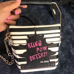 Betsey Johnson Chinese Kung POW crossbody